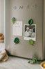 4Pcs Fridge Magnets Abs Mini Refrigerator Stickers Waterproof Fixing Refrigerator Magnets Tropical Leaves Fridge Stickers