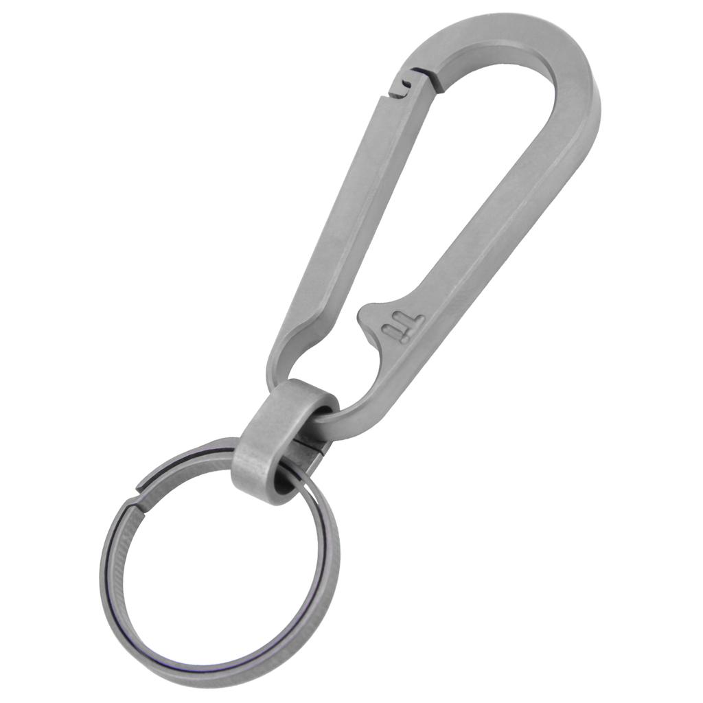 Lightweight Titanium Alloy Key Chain Waist Hanging Keyring Outdoor Climbing Key HolderGrey
