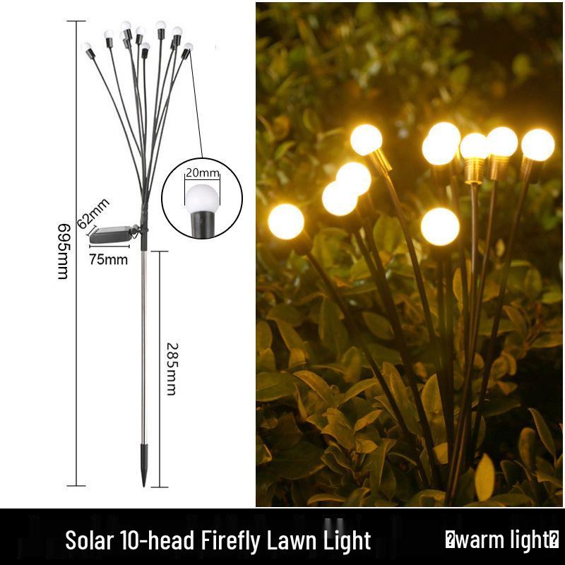 Waterproof Solar Firefly Courtyard Lights for Garden and Villa Decor