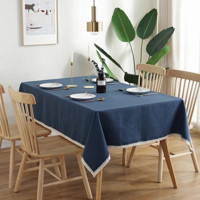 Nuovo Stile Tinta Unita Impermeabile Cotone Lino Tovaglia Minimalista Pizzo Nappa Tovaglia Tavolo da Pranzo Tavolino da Caffè Copripolvere
