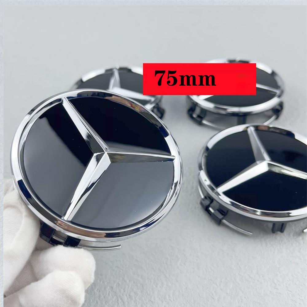 4Pcs A-75mm Car Wheel Center Logo Hub Cap For Mercedes Benz AMG W204 C218 A207 C117 CLA CLS E Class W212 S212 X166 W176W205 W246
