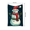 Tuniu Niedlicher Schneemann Fleece-Decke Überwurf Weich Warm für Sofa Bett Schlafzimmer Geschenk