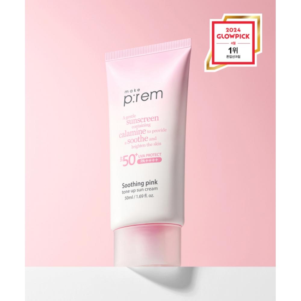 Crème solaire tonifiante rose apaisante Makeprem 50 ml