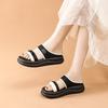 Muffin soft-soled slippers women's summer wear fashionable thick-soled non-slip maternity sandals 2025 new with skirts beach shoes