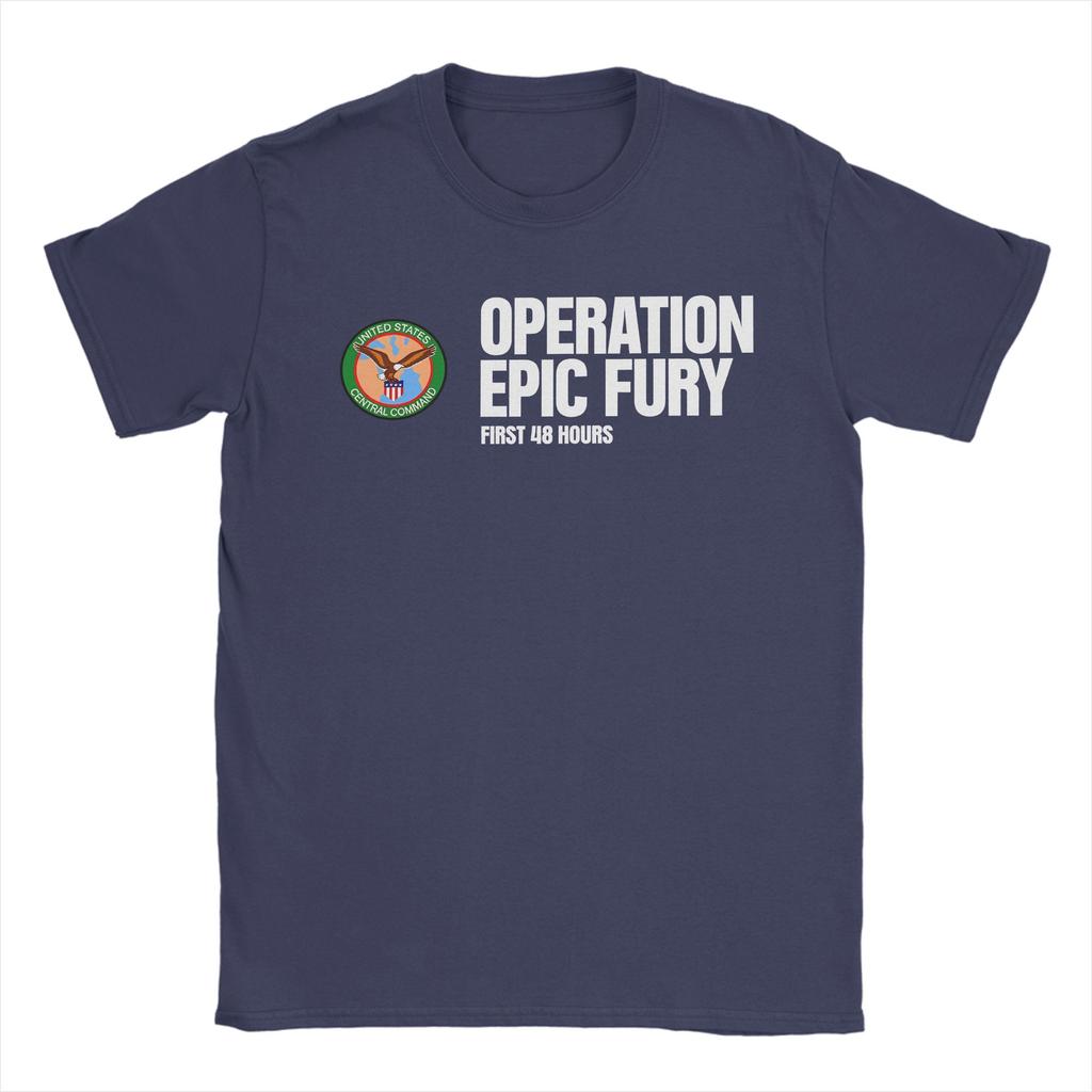 Mens T Shirt FAFO Operation Epic Fury TShirts Harajuku Beach Tees Y2K Funny 100 Cotton Tops Plus Size 6XL