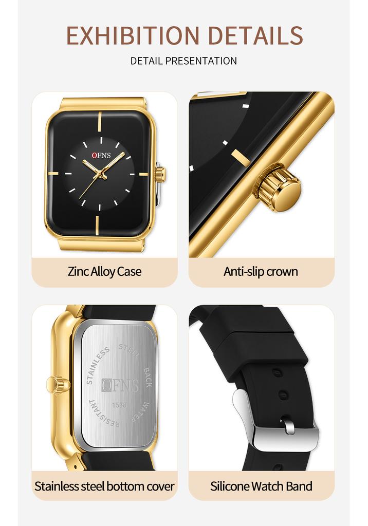 Fashion Ofns 1538 Sport Men Women Watch Top Brand Luxury Business Waterproof Male Clock Quartz Original Lady Wristwatch Gift