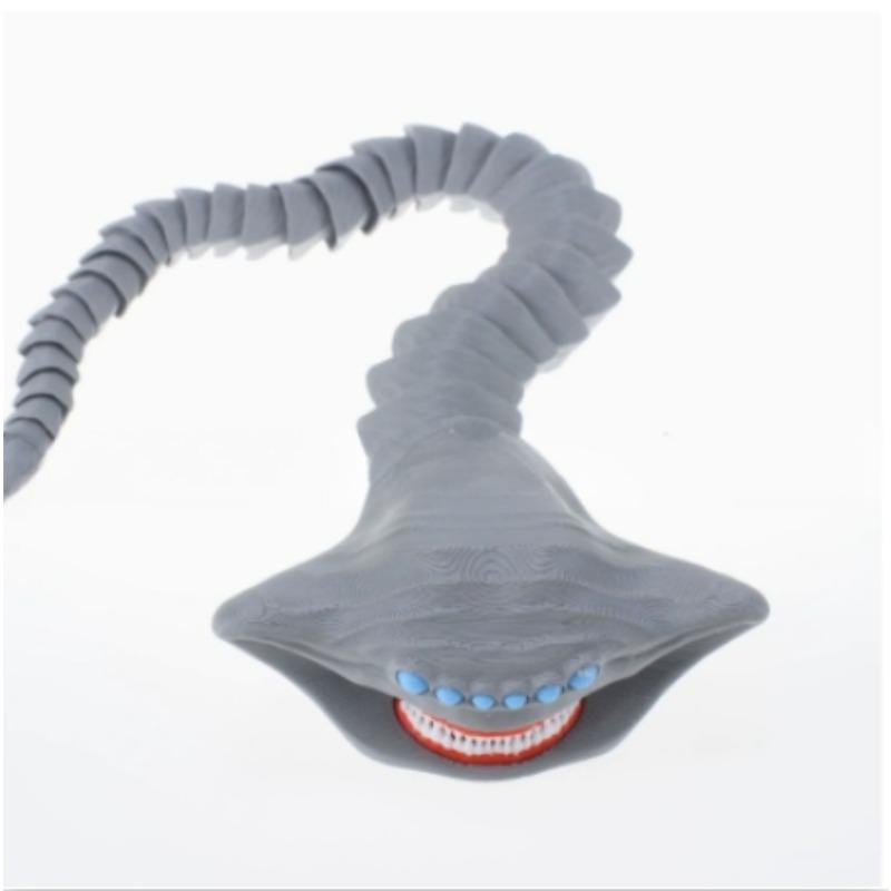 Bloop Sea Monster 3D Printed Flexible Articulated Fidget Toy – Sea Eater Deep Sea Creature Collectible Stress Relief Desk Toy