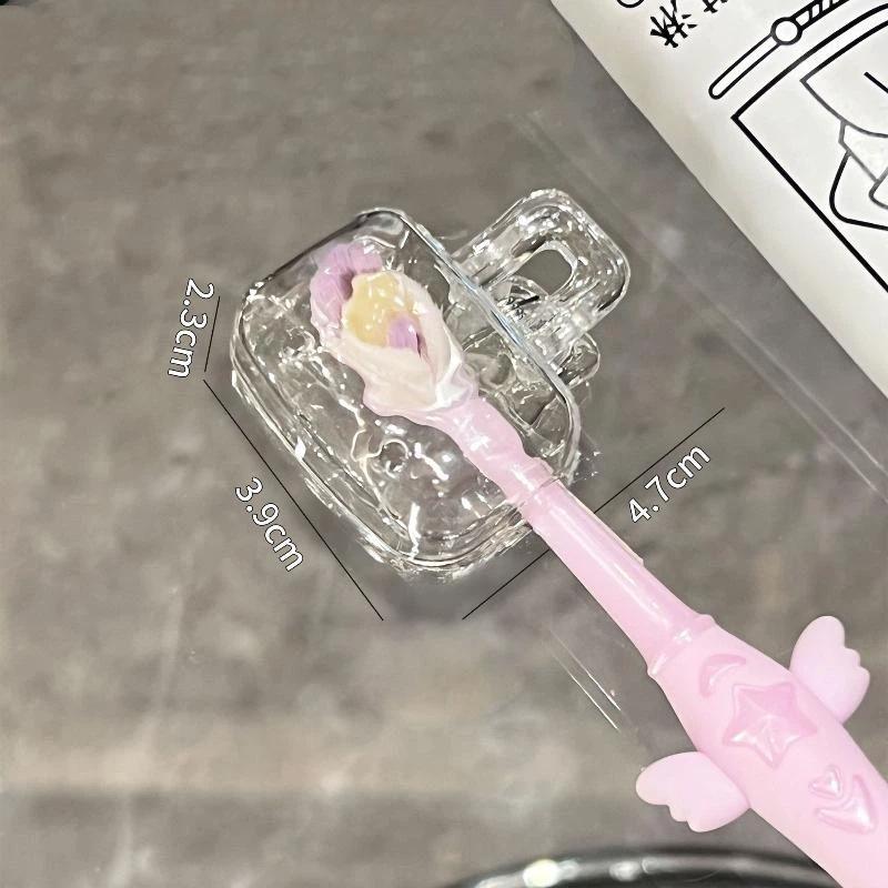 Portable Travel Toothbrush Storage Clip Dust Protective Cap Non-toxic Material Household Bathroom Toothbrush Holder for Kids