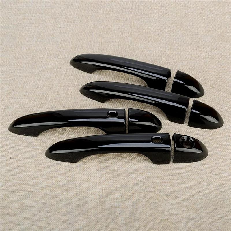 1 Set Glossy Black Smart Door Handle Cover Trim Fit For Maserati Ghibli Sedan 2014--A87Q