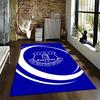 Blue Carpet with Everton Logo and Nil Satis Nisi Optimum Text Suitable for use as an anti-slip for living room bedroom sofas