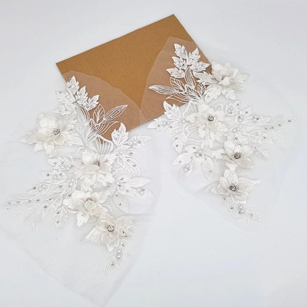 Luxury 3D Flower Patch Flower Embroidery Flower Embroidered Patches  Bridal Gown Decor