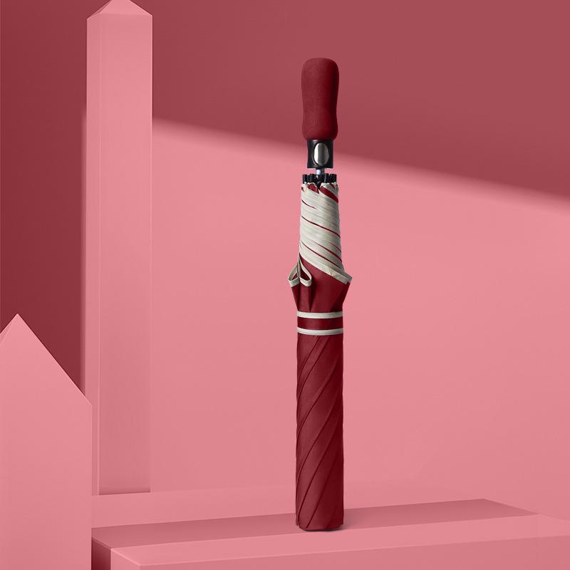 Umbrelă de golf 2021 rezistentă la intemperii, culoare solidă: Automat, Dublu, Logo Personalizat pentru Afacere