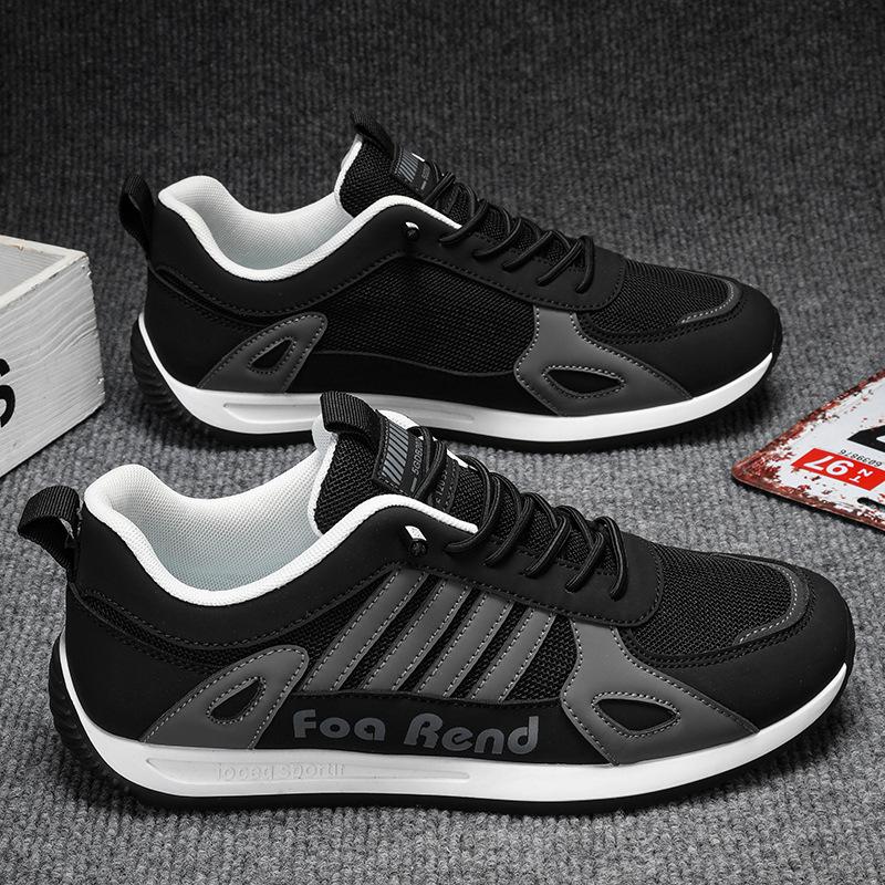 Men's Shoes 2025 Summer New Trend Men's Versatile Sports Shoes Platform Wear-resistant Breathable Mesh Niche Casual Shoes