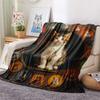 Tabby Cat Print Flannel Blanket, High Quality Comfortable for All Seasons, Home Decor, Warmth and Comfort, Perfect for Christmas Gifts
