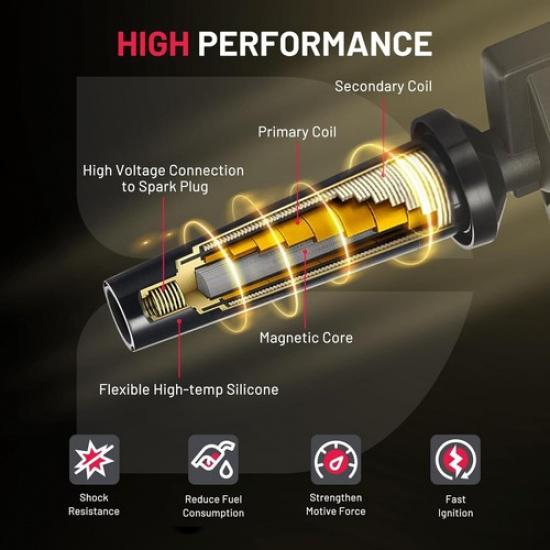 Set Of 6 Ignition Coil Pack And Iridium Spark Plug For Ford Lincoln Mercury 3.0L