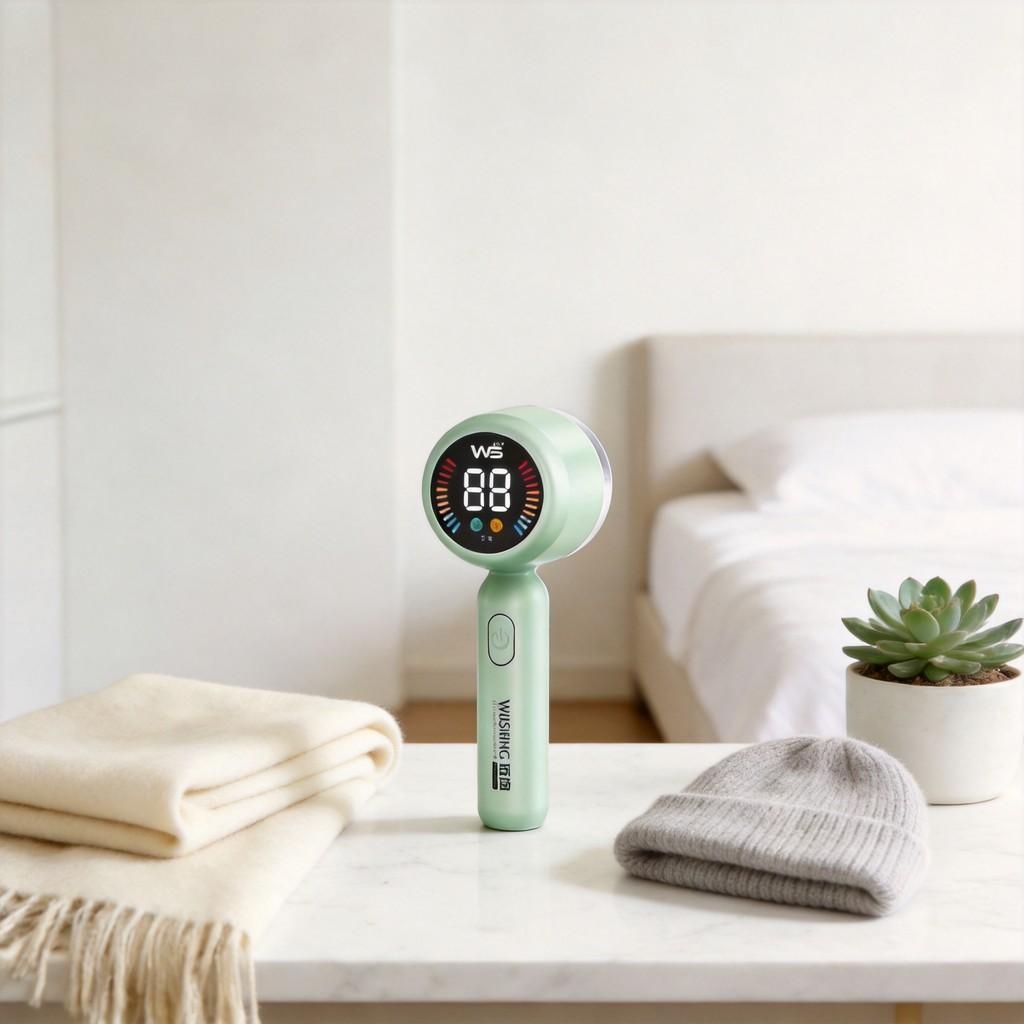 Portable Electric Lint Remover With Digital Display For Wool Sweaters And Garments
