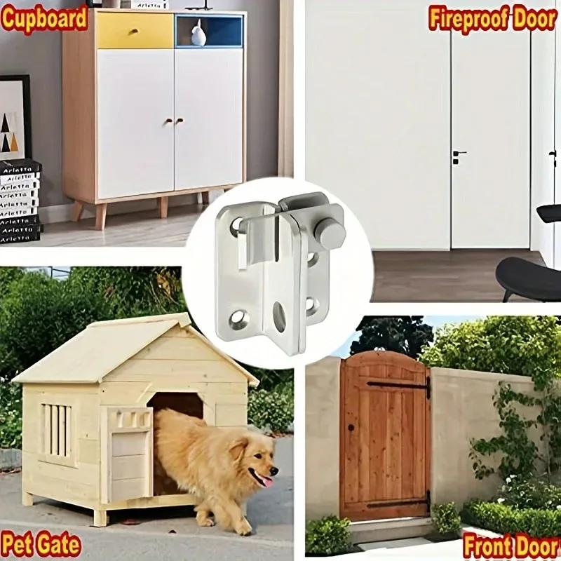 1pc flip door lock, sliding bolt lock, safety door lock, barn cabinet, pet cage, garden, bathroom, garage, window sliding
