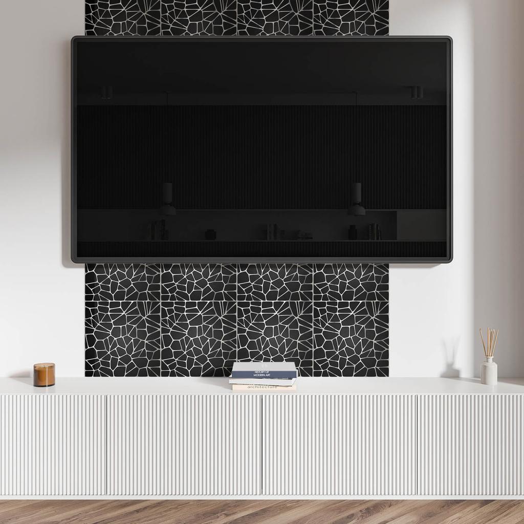 Panel Pcv Z Motywem Łatwa Dekoracja Do Jadalni 120X60 Cm Geometryczny Wzór Mozaiki
