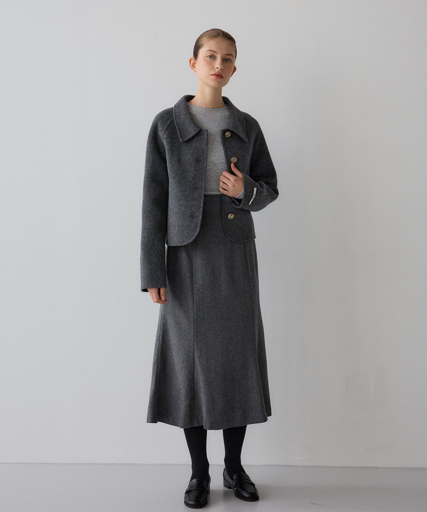 SISTERHOOD Wool Mermaid Skirt - Gray