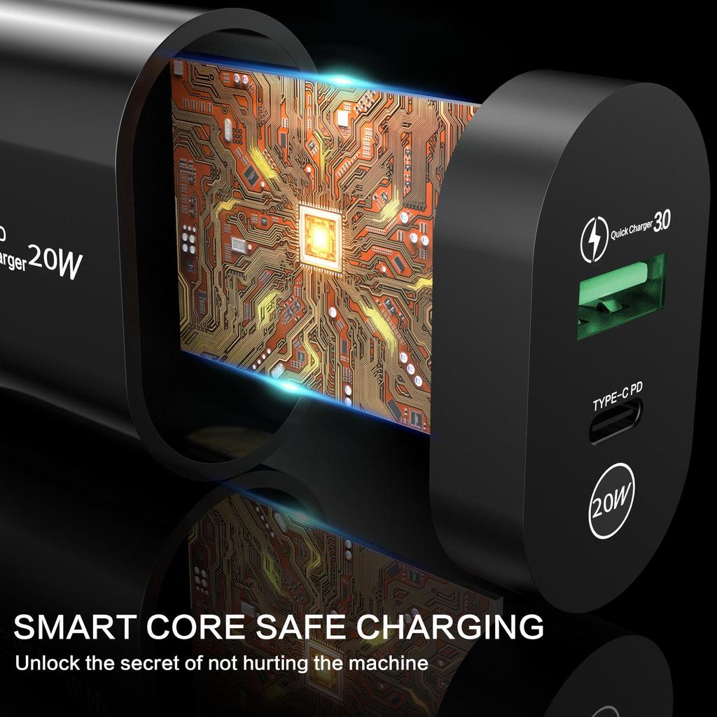 12W PD Fast Charger 2.4A EU/US Plug Type-C Adapter