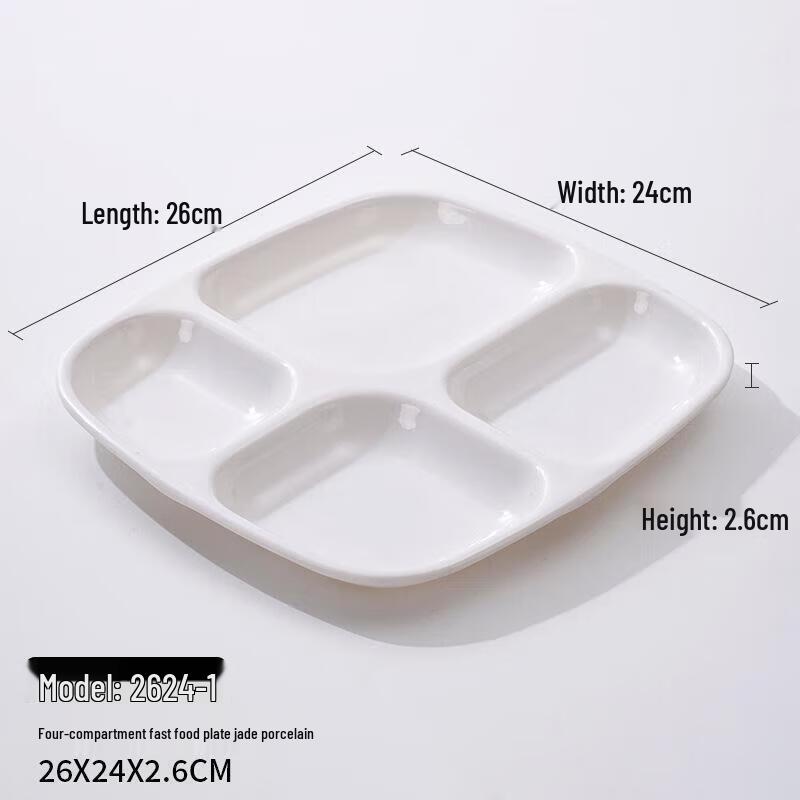 Melamine 3-Compartment Fast Food Tray