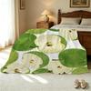 Plush Flannel Throw Blanket,Soft, Skin-friendly, Machine Washable, Warm, Perfect for Home, Office, Christmas & Halloween Decor