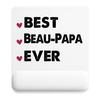 Tapis de souris - PLANETEE - Best Beau-Papa Ever - 22x18 cm - 3 mm - Surface lisse antidérapante