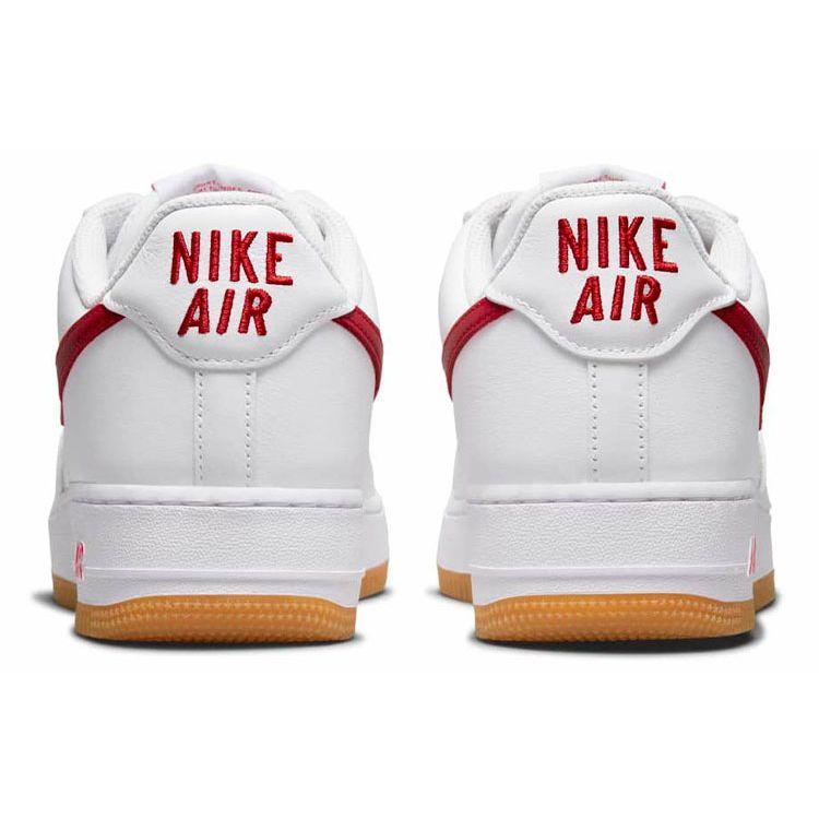 Nike Air Force 1 Low Color of the Month - White University Red Unisex Sneakers Gum-Yellow DJ3911-102