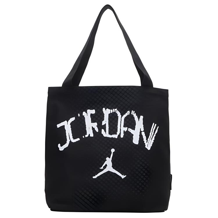 

New Jordan Cotton Tote Bag Shopping Bag Shoulder Bags Medium Size Unisex Black JD2513106AD-003 38.1*20.3*35.6CM