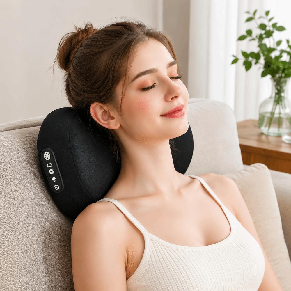 EMS Cervical Massage Pillow Hot Compress Lumbar Support Massage Office Use