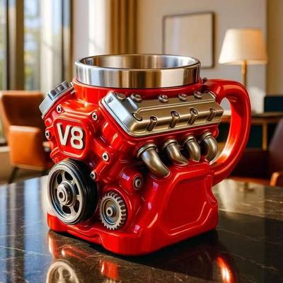 V8 Engine Stainless Steel 3D MugV8 Engine Resin Cup