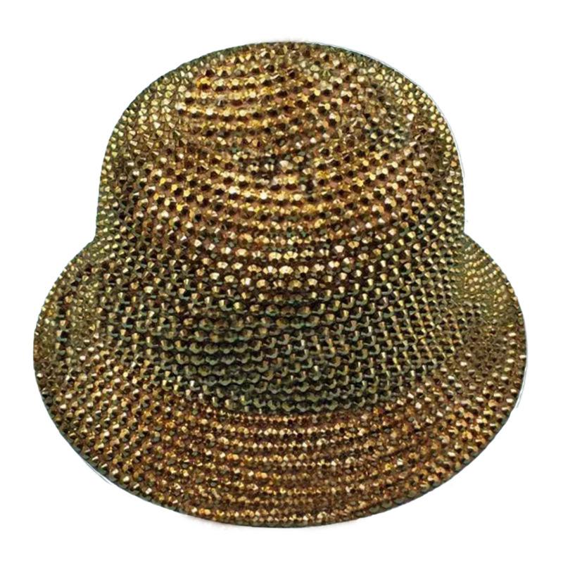 

Bright Point Diamond Bucket Hat, Rhinestone Colored Diamond Basin Hat, Bucket Hat With Diamonds, Spring And Summer Catwalk Hat One size fits all шампанського