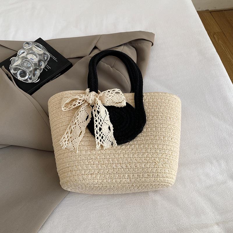 Woven Large-capacity Fashion Casual Bag 2025 Spring New Foreign Style Shoulder Underarm Bag Straw Woven Tote Bag Women's Bag