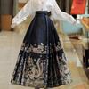 New Chinese-style red woven gold makeup horse dress, Guofeng Ming-made Hanfu women's heavy industry skirt, daily commute