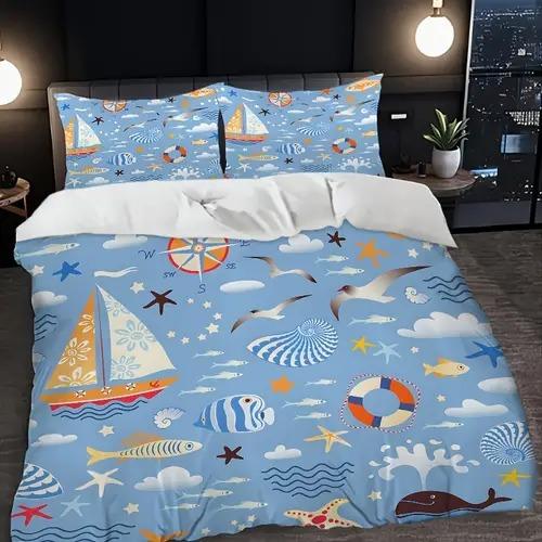 Hot Air Balon Soft Duvet Cover Soft Duvet Cover Featuring Hot Air Balon Patern Suitable for Children Kids Adult Peoples Soft Warm Breathable