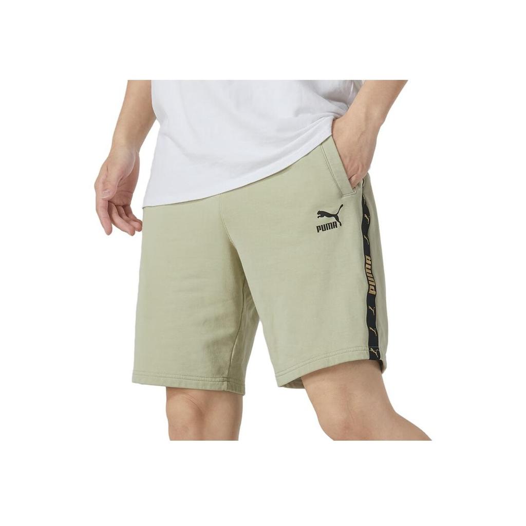 Puma Breathable Knitted Running Fitness Training Casual Shorts Men Shorts Khaki 536405-33