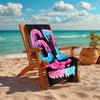 1PC Custom Name Drippy Number Art Beach Towel Highly Absorbent And Sand-Resistant Towel for Swimming, Pool, Yoga, And Travel Lightweight