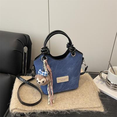 Pendler-Unterarmtasche Damen Schräg-Umhängetasche Nische Herbst Neue Modelle sind heute beliebt Retro Denim Schultertasche