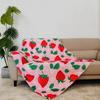 Soft Strawberry Cartoon Blanket | Lightweight Plush Throw for Bedroom, Camping & Living Room, Cozy Gift Ideaing Room