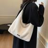 Plush large-capacity bag women's 2025 new autumn and winter versatile commuter shoulder bag fashion tote bag