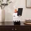 Chef Statue with Props Figurine, Resin Countertop Table Decoration, Funny Cartoon Kitchen Accessory Seasoning Bottle/Bottle Opener/Message Board