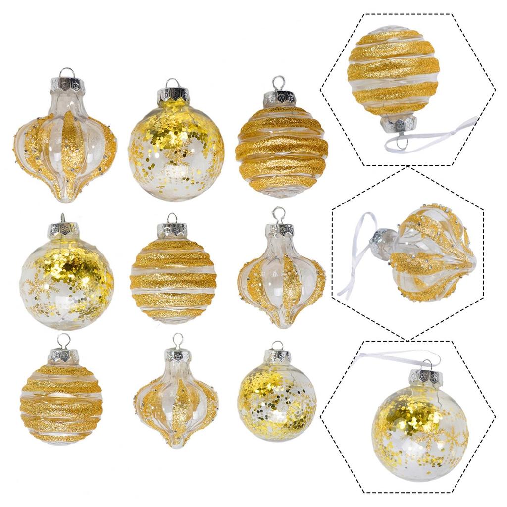9PCS 8cm Christmas Ball Ornaments Tree Decorations for Holiday Wedding Party