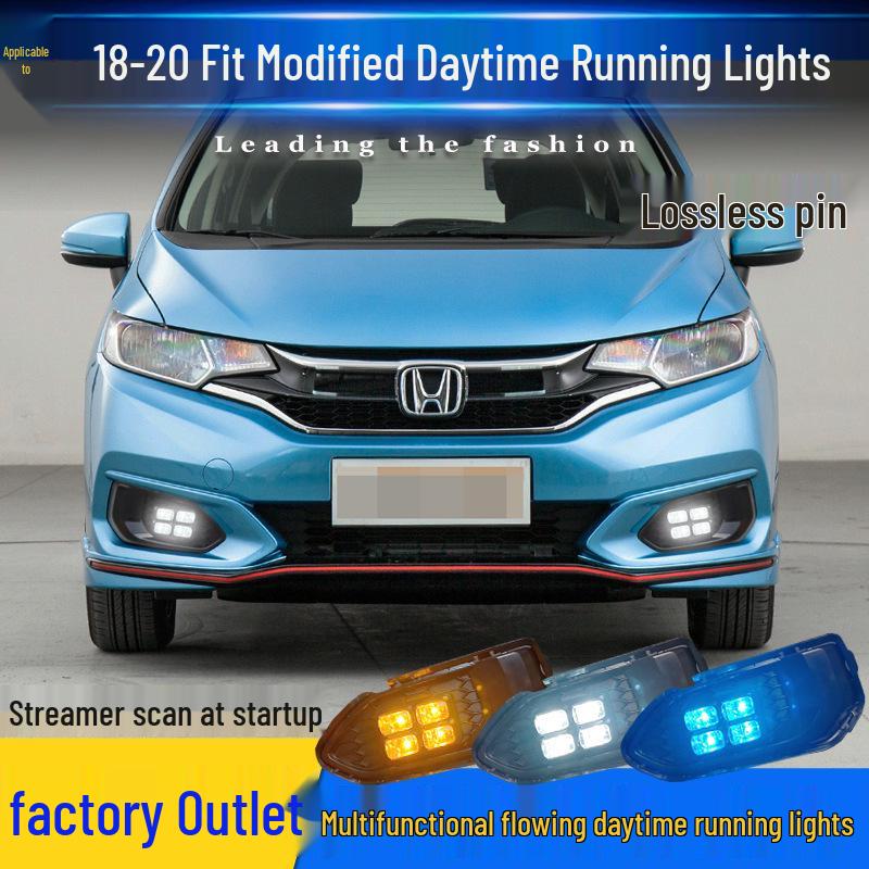 LED Fog Light Bezels for 18-20 Honda Fit GK5 - Daytime Running & Decorative Lights