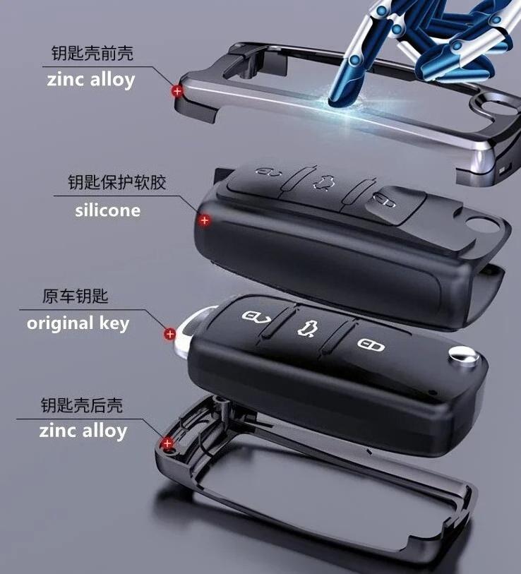 Car Key Holder Case Cover For Vw Volkswagen Passat B8 Cc Polo Tiguan Golf 7 Golf8 Mk8 Mk4 For Skoda A7 A5 Octavia Superb Yeti