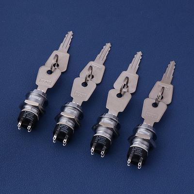 19Mm Power Lock 2801 Elevator Lock Key Switch Electronic Lock Base Station Lock Single Pull Double Pull Switch With 2 Keys