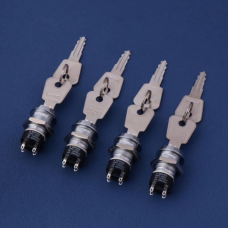 19Mm Power Lock 2801 Elevator Lock Key Switch Electronic Lock Base Station Lock Single Pull Double Pull Switch With 2 Keys