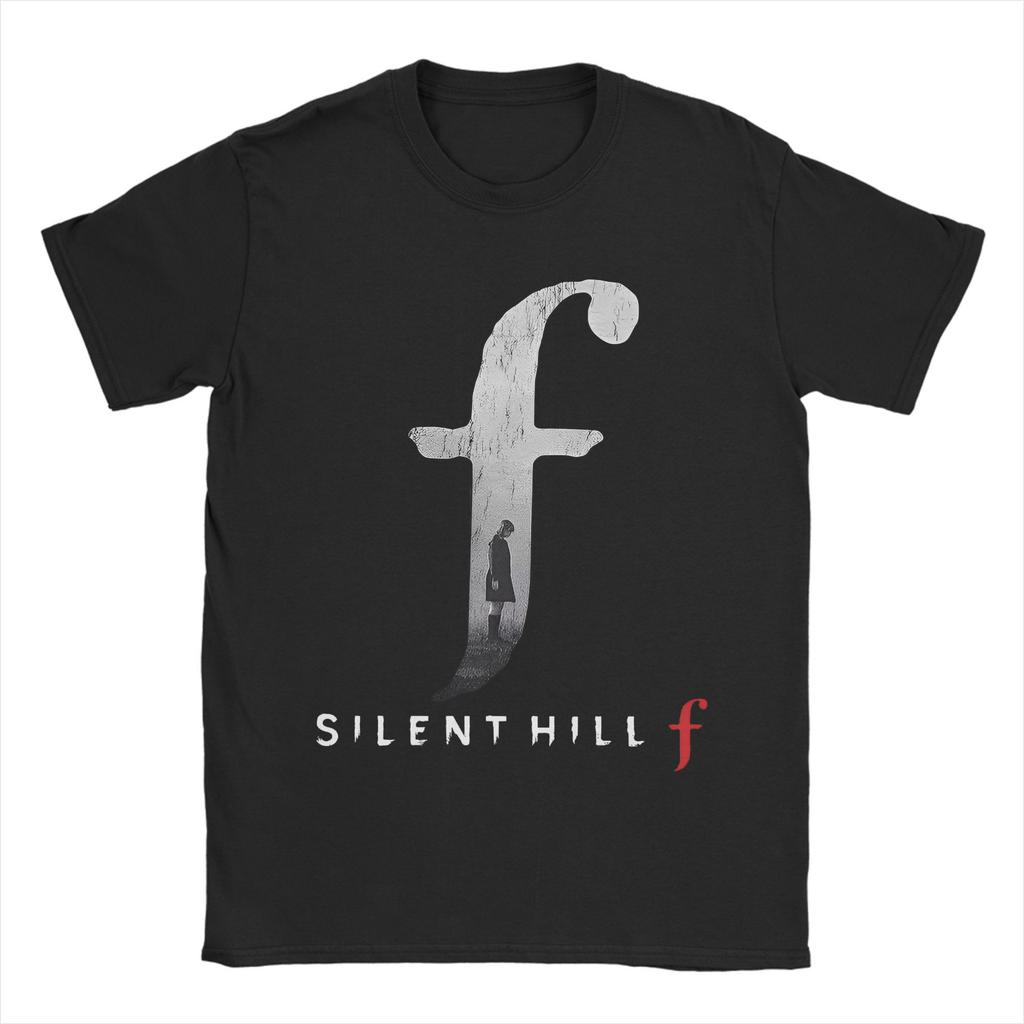 Silent Hill F Logo Men T Shirt  Casual Tees Short Sleeve Crew Neck T-Shirts Pure Cotton Classic Tops
