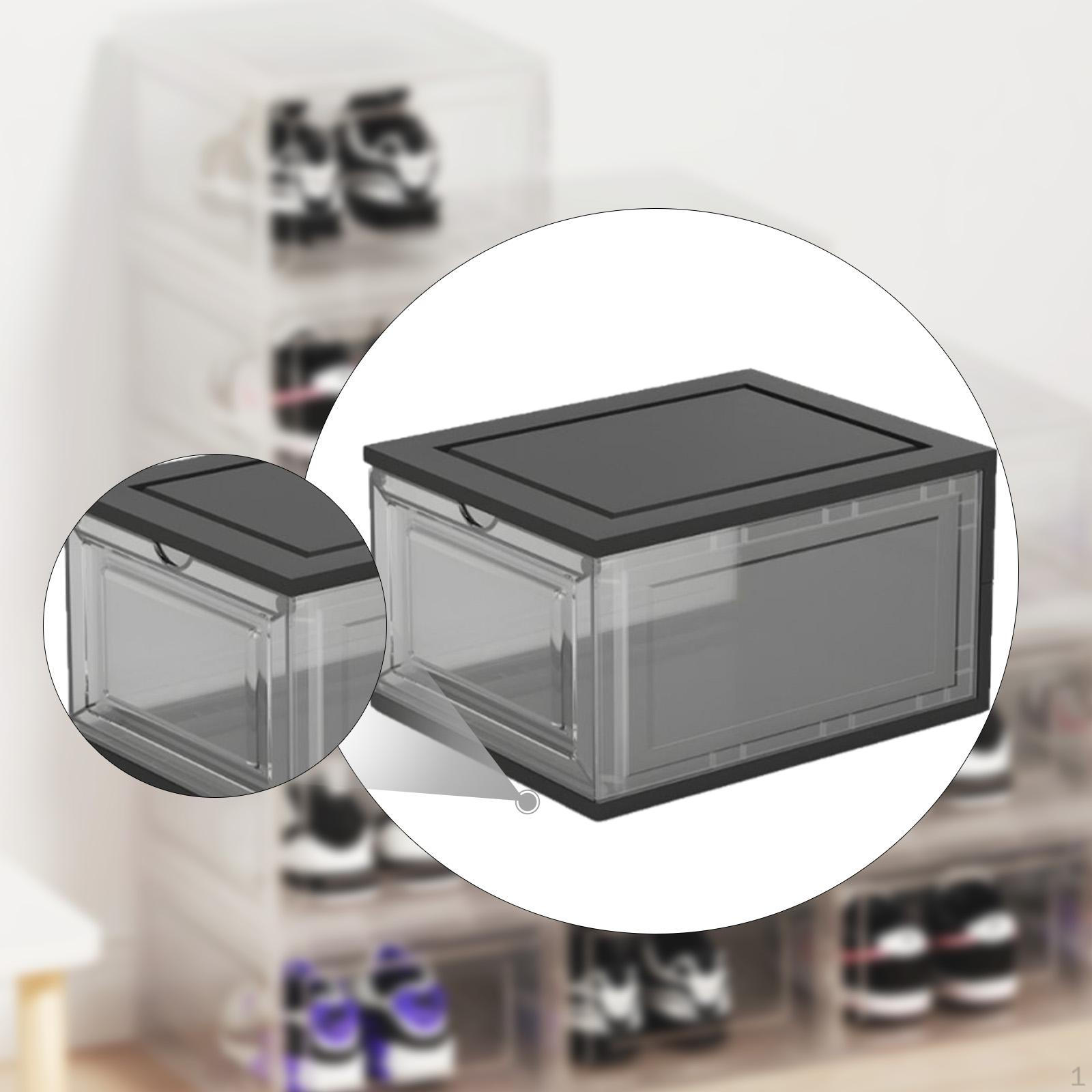 

Коробка для хранения обуви Штабелируемый Прочный контейнер для семей Шлепанцы Настольный