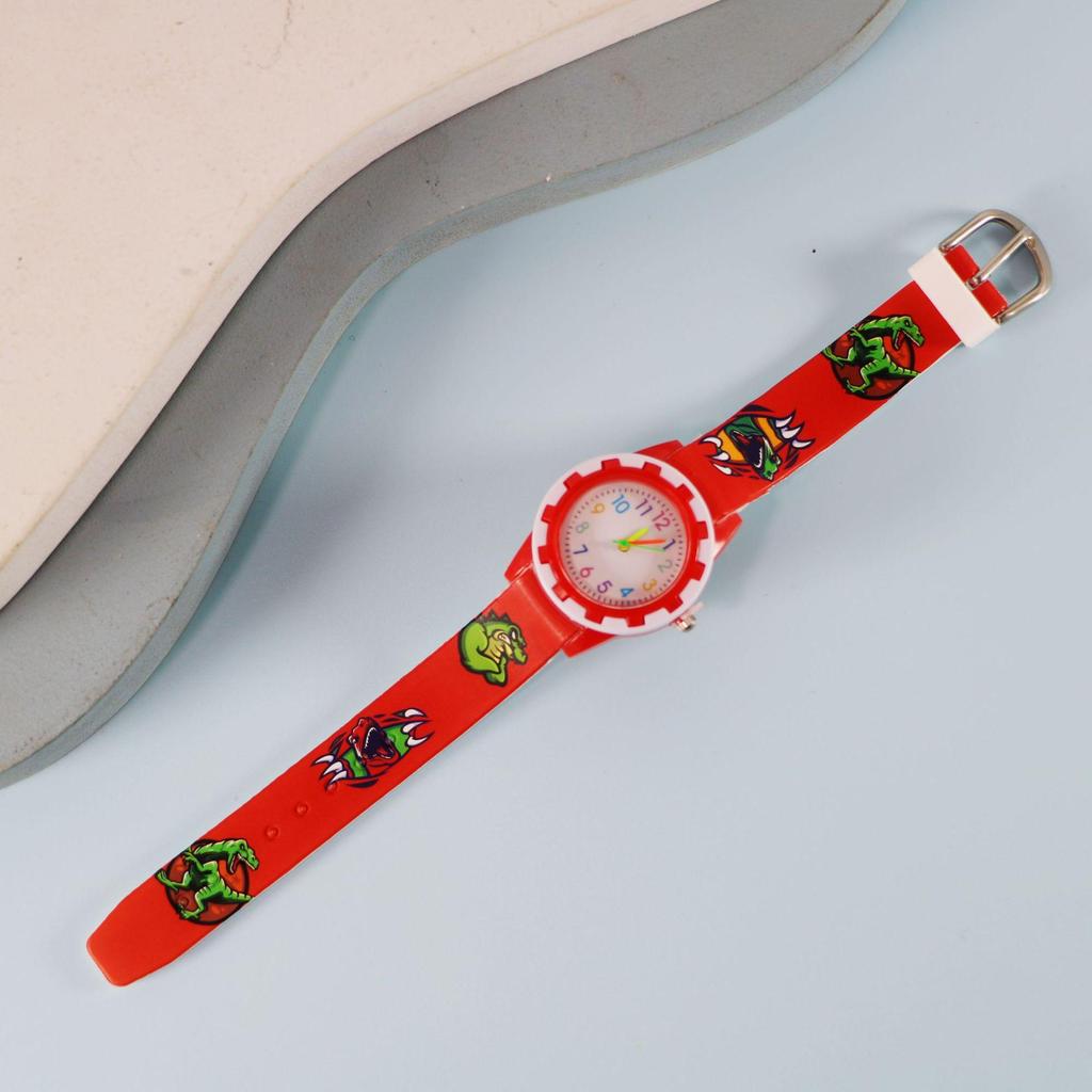 Charming Cartoon Kids’ Silicone Quartz Wristwatch with Creative Pointer Design