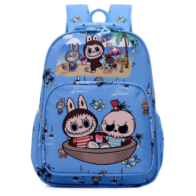 Zaino grande leggero Labubu Kids per studenti delle elementari 35*26*12 cm colore blu scuro